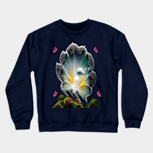 Shirt With Bird, Butterflies, And Floral Crewneck Sweatshirt